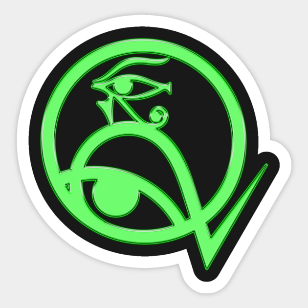 Eye of Horus/Ra-GREEN Sticker by VISION2020